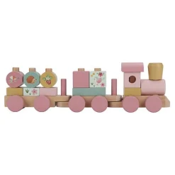 Little Dutch Wooden Block Train - Pink - Fairy Garden Outlet