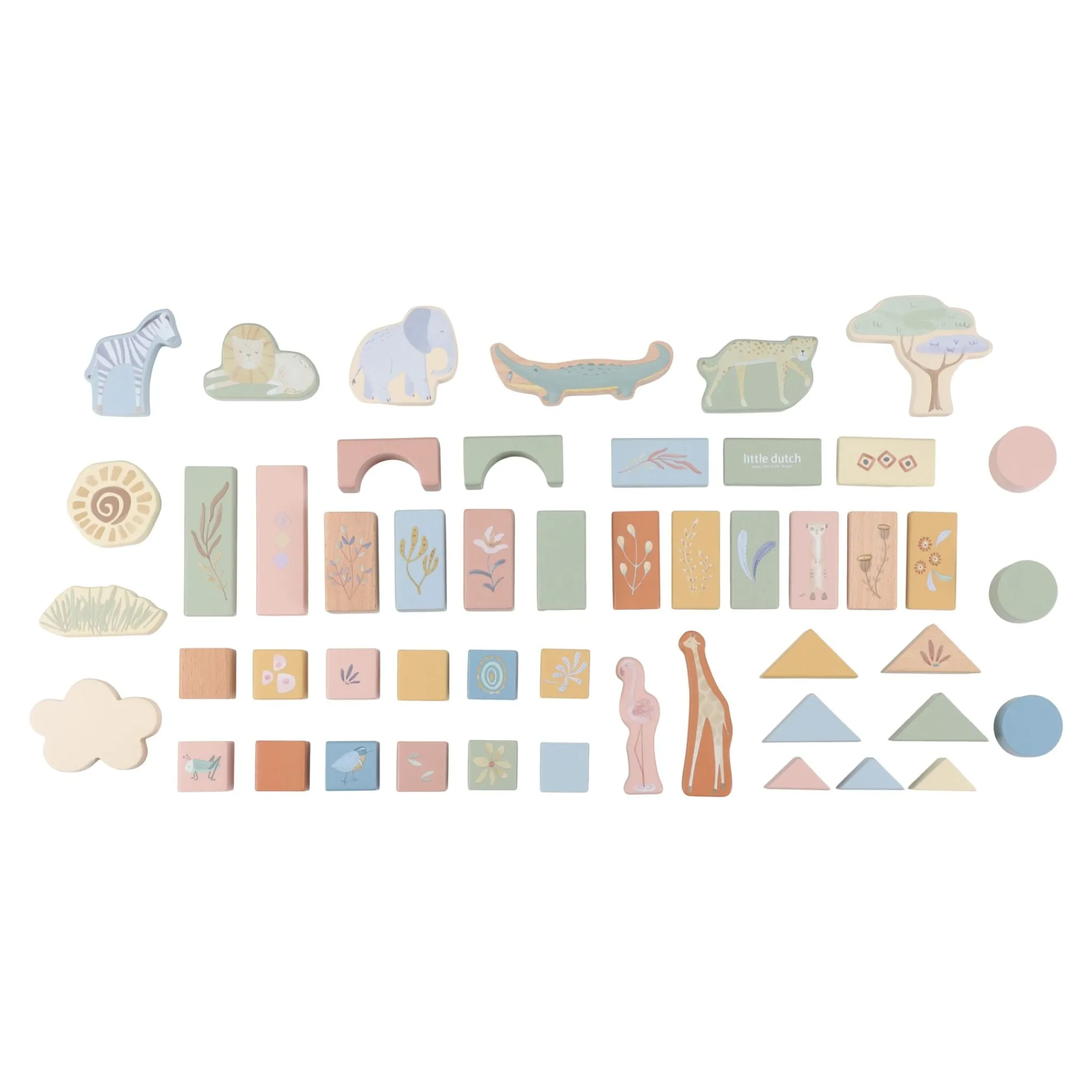 Little Dutch Wooden Building Blocks - Green Clearance