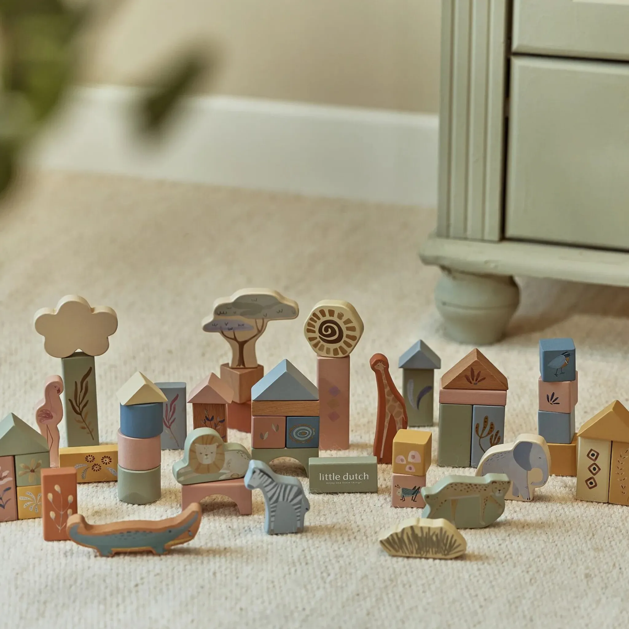Little Dutch Wooden Building Blocks - Green Clearance