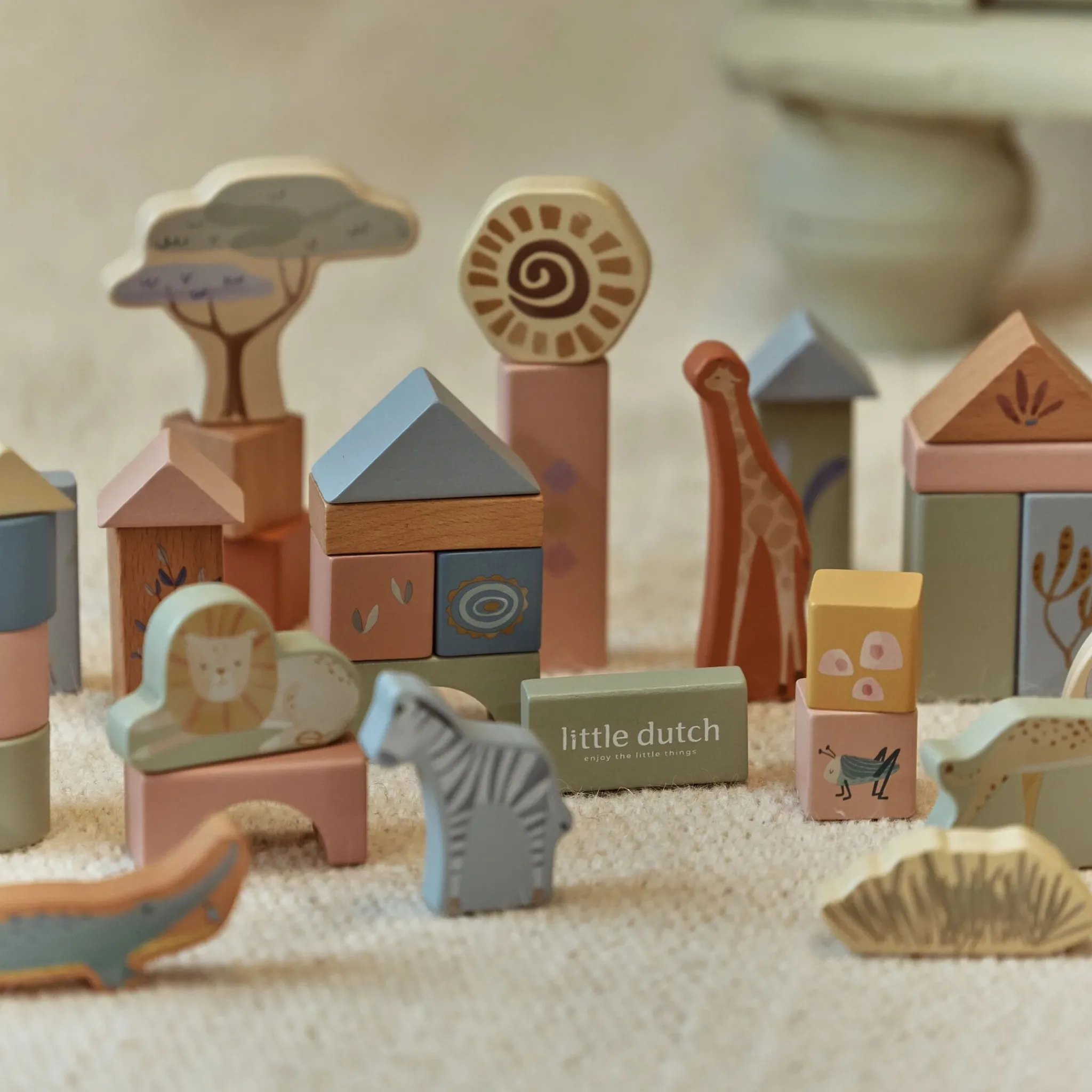 Little Dutch Wooden Building Blocks - Green Clearance