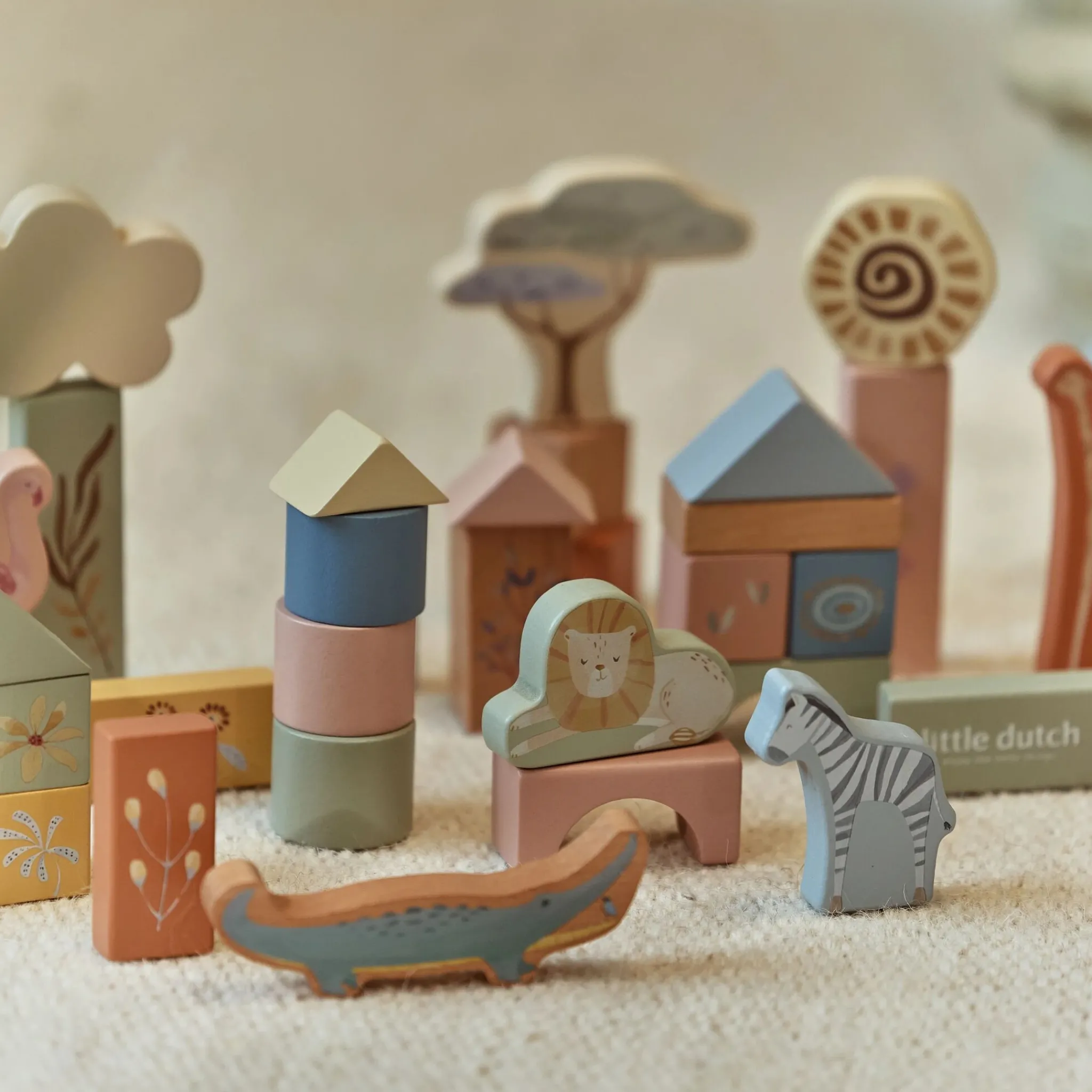 Little Dutch Wooden Building Blocks - Green Clearance