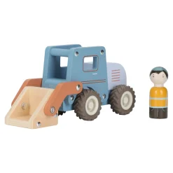 Little Dutch Wooden bulldozer – Blue – Essentials Discount