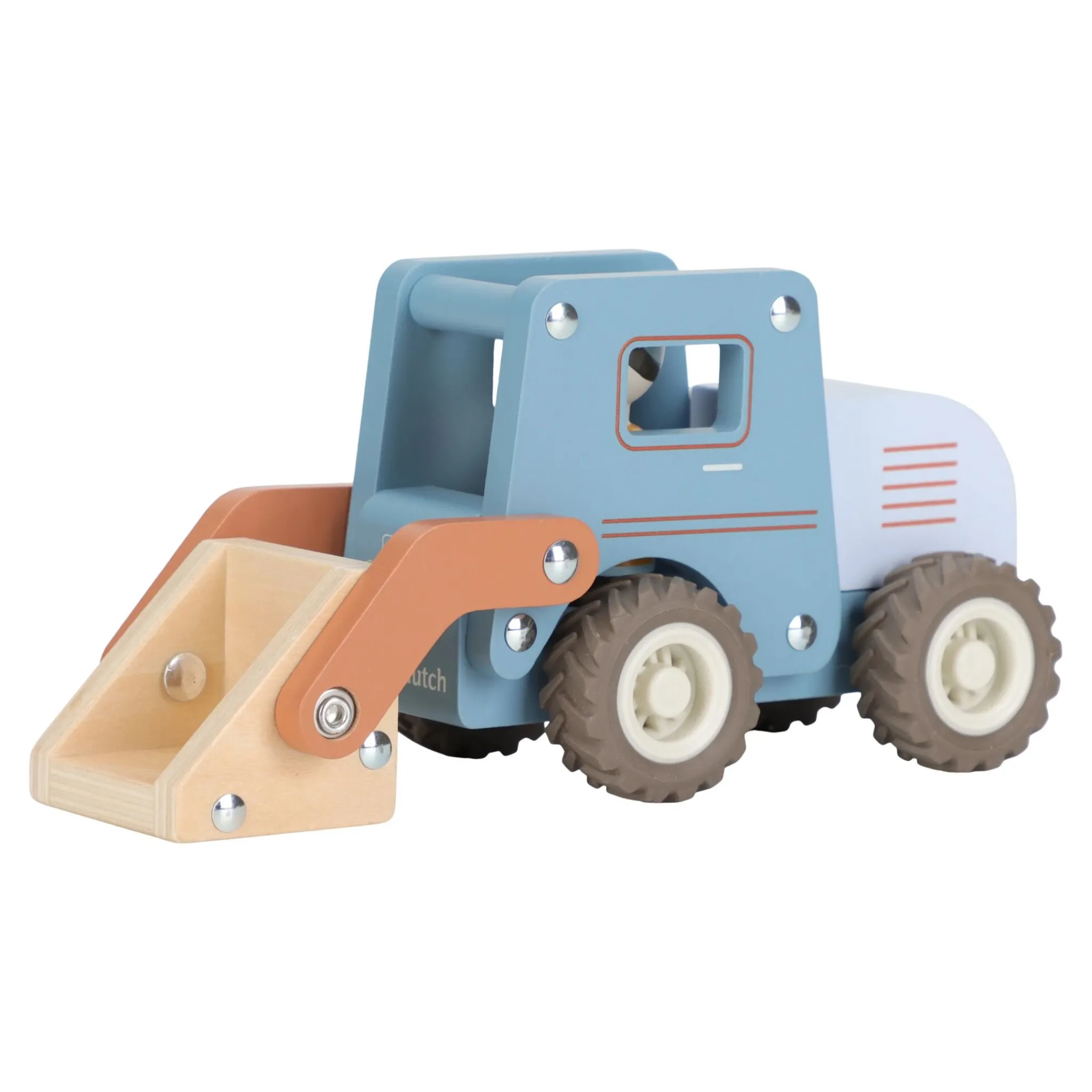 Little Dutch Wooden bulldozer – Blue – Essentials Discount