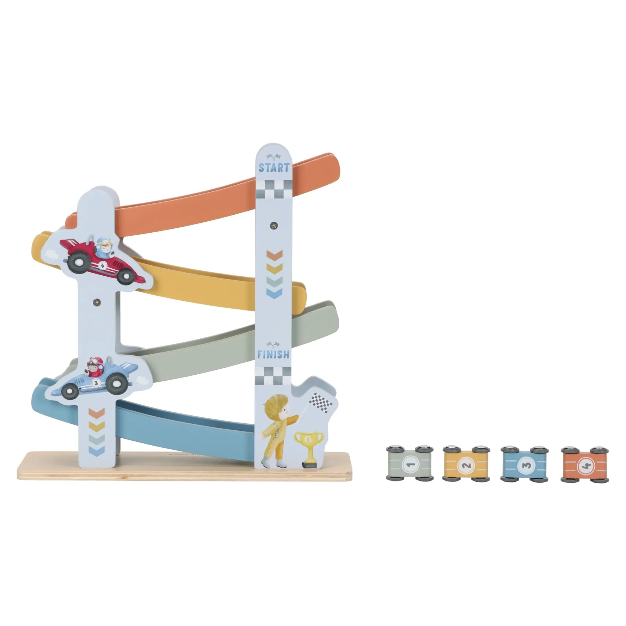 Little Dutch Wooden car track - Blue Outlet