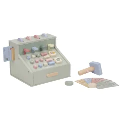 Little Dutch Wooden cash register with scanner and card reader Clearance