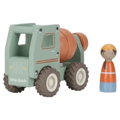 Little Dutch Wooden cement truck – Green – Essentials Online