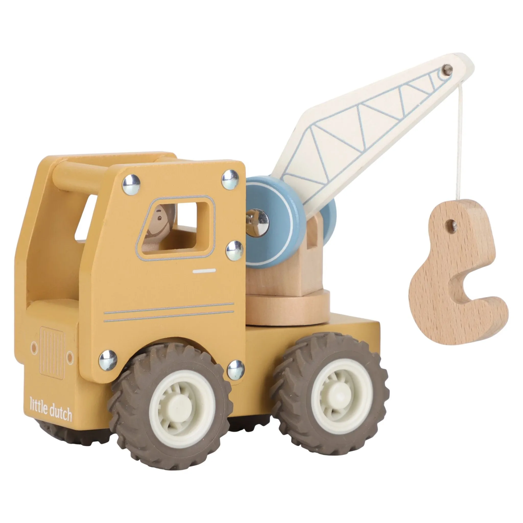 Little Dutch Wooden crane – Yellow – Essentials