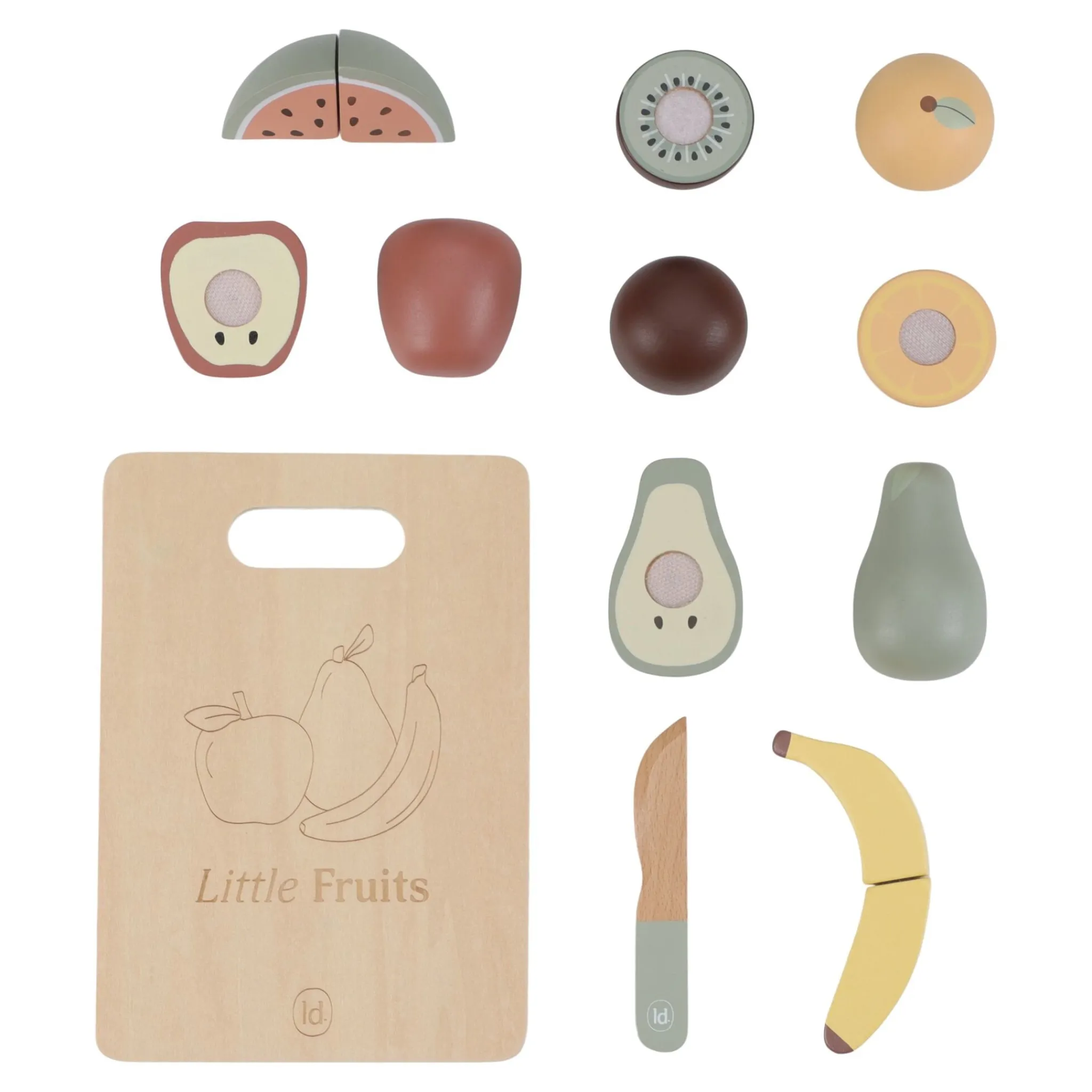 Little Dutch Wooden cutting fruit - Multicolored - Essentials Online