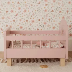 Little Dutch Wooden doll bed - Pink - Essentials Clearance