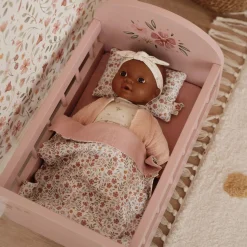 Little Dutch Wooden doll bed - Pink - Essentials Clearance