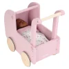 Little Dutch Wooden doll stroller - Pink - Essentials Outlet