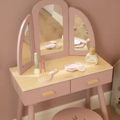 Little Dutch Wooden dressing table – Pink – Essentials Discount