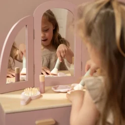 Little Dutch Wooden dressing table – Pink – Essentials Discount