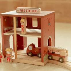 Little Dutch Wooden fire station – Red – Essentials Online