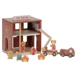 Little Dutch Wooden fire station – Red – Essentials Online