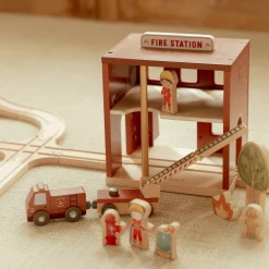 Little Dutch Wooden fire station – Red – Essentials Online