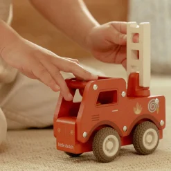 Little Dutch Wooden fire truck – Red – Essentials Online