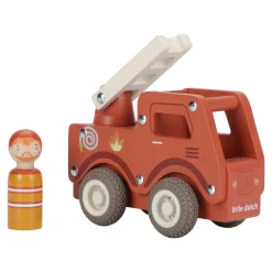 Little Dutch Wooden fire truck – Red – Essentials Online
