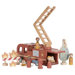 Little Dutch Wooden fire truck – Red – Essentials New