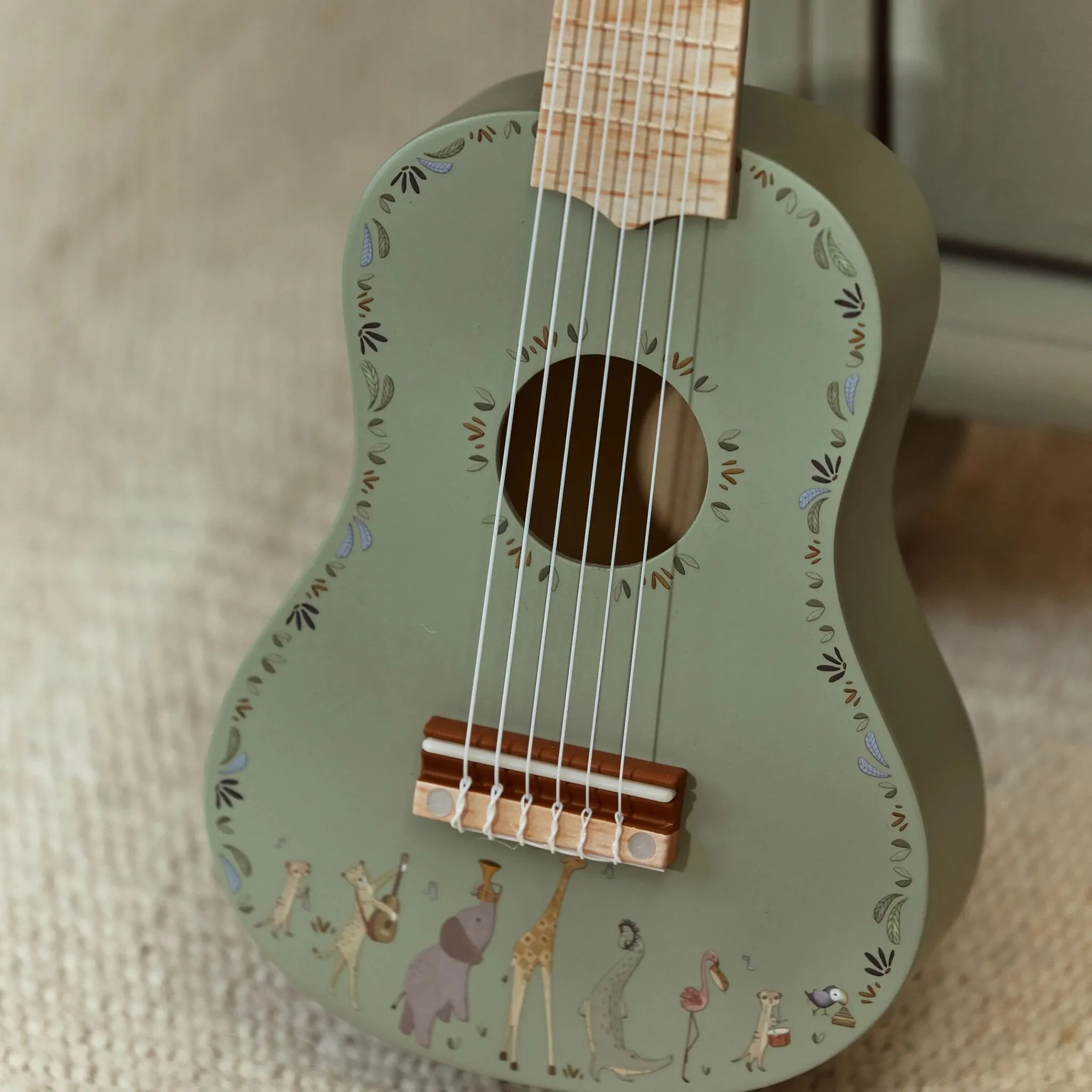Little Dutch Wooden guitar - Green - Safari Friends Clearance