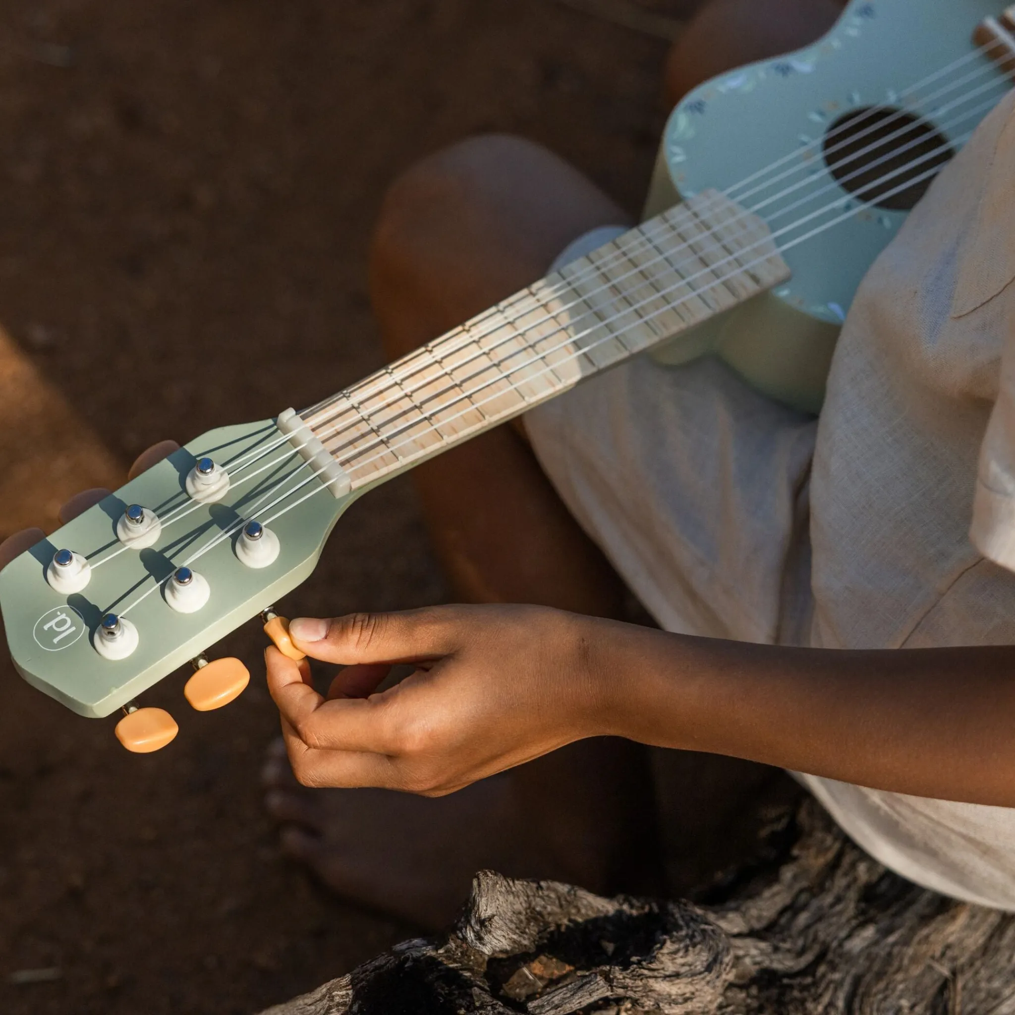 Little Dutch Wooden guitar - Green - Safari Friends Clearance