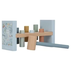 Little Dutch Wooden Hammer Bench - Blue - Forest Friends Best