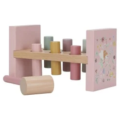 Little Dutch Wooden Hammer Bench - Pink - Fairy Garden Clearance