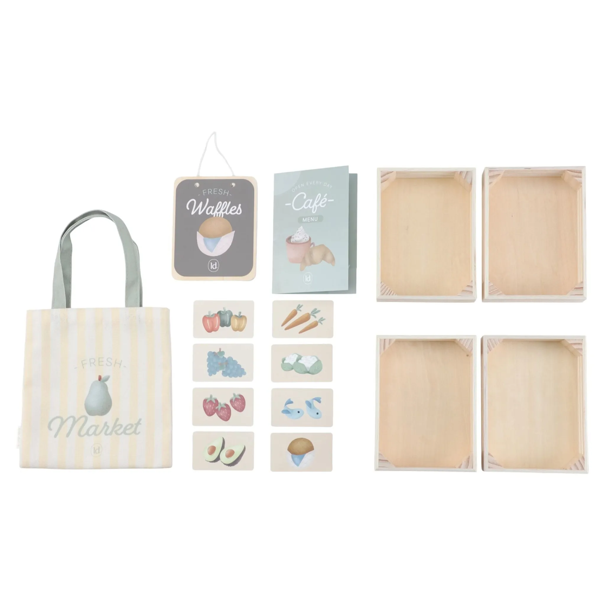 Little Dutch Wooden market stall – Green – Essentials Online