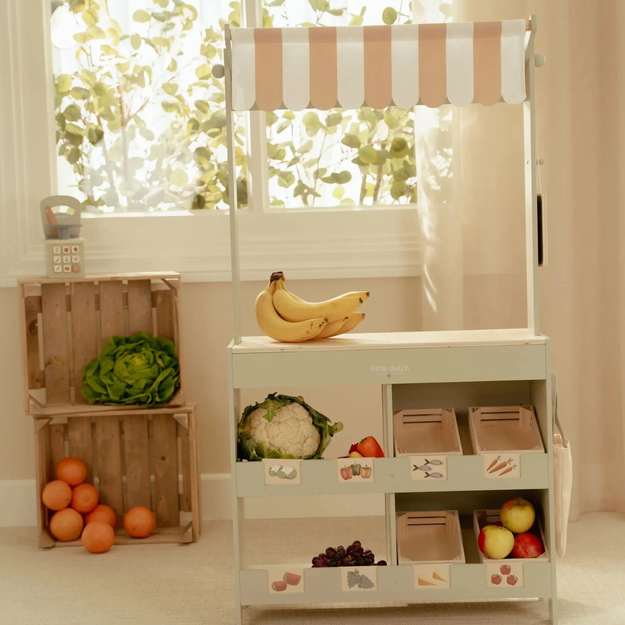 Little Dutch Wooden market stall – Green – Essentials Online