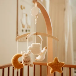 Little Dutch Wooden music mobile - Beige - Newborn Naturals Clearance