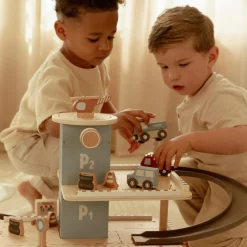 Little Dutch Wooden parking garage – Blue – Essentials New