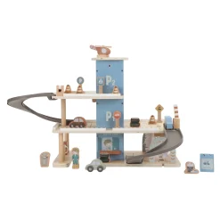 Little Dutch Wooden parking garage – Blue – Essentials New