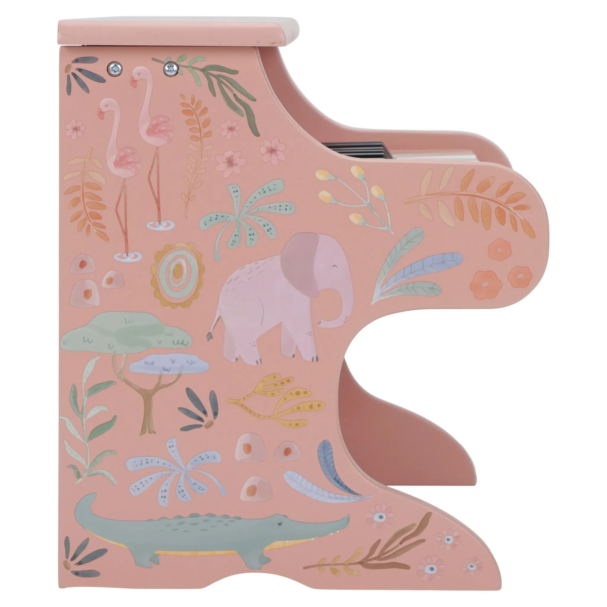 Little Dutch Wooden piano - Pink - Safari Friends Hot
