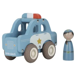 Little Dutch Wooden police car – Blue – Essentials Outlet