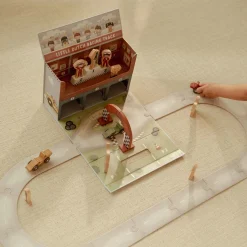 Little Dutch Wooden racetrack in play case – Multicolored – Essentials Discount