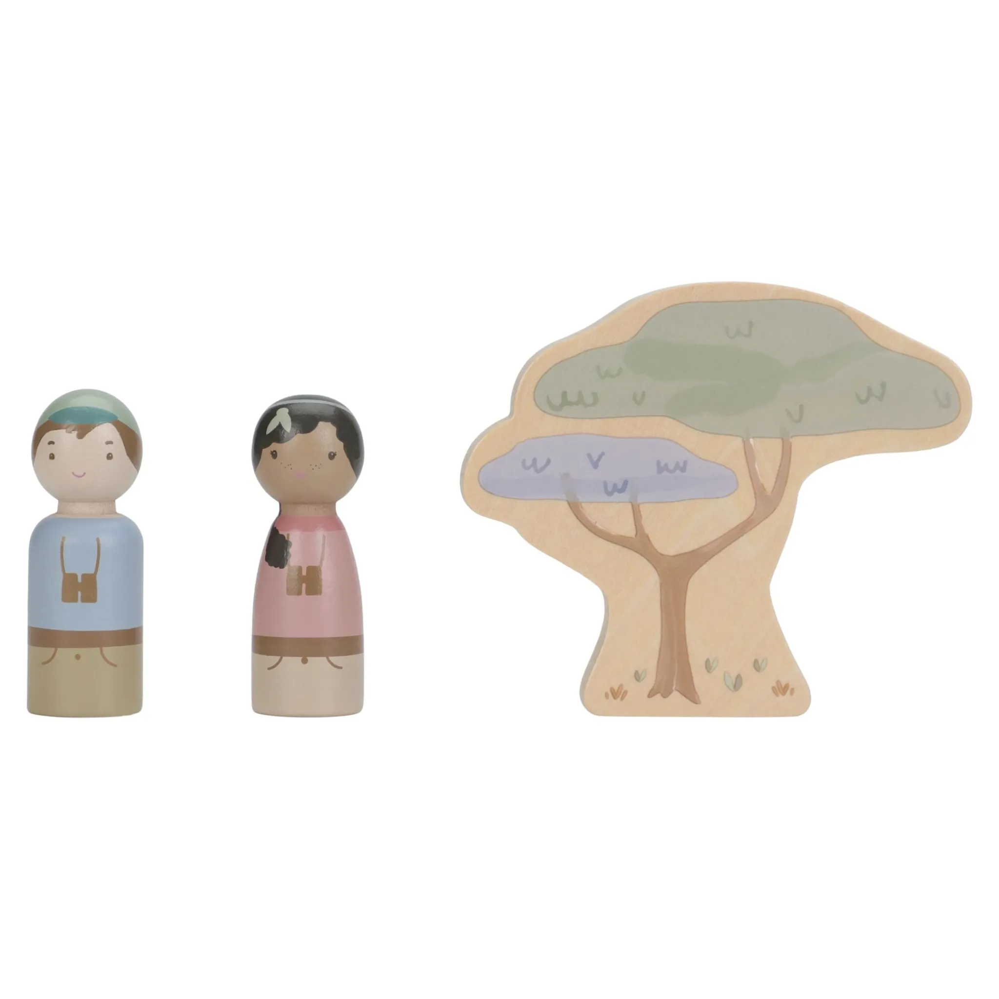 Little Dutch Wooden safari car with animals - Green Sale