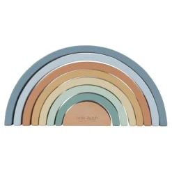 Little Dutch Wooden Stacking Rainbow - Blue - Forest Friends Online