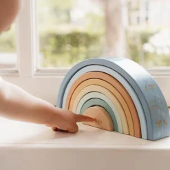 Little Dutch Wooden Stacking Rainbow - Blue - Forest Friends Online