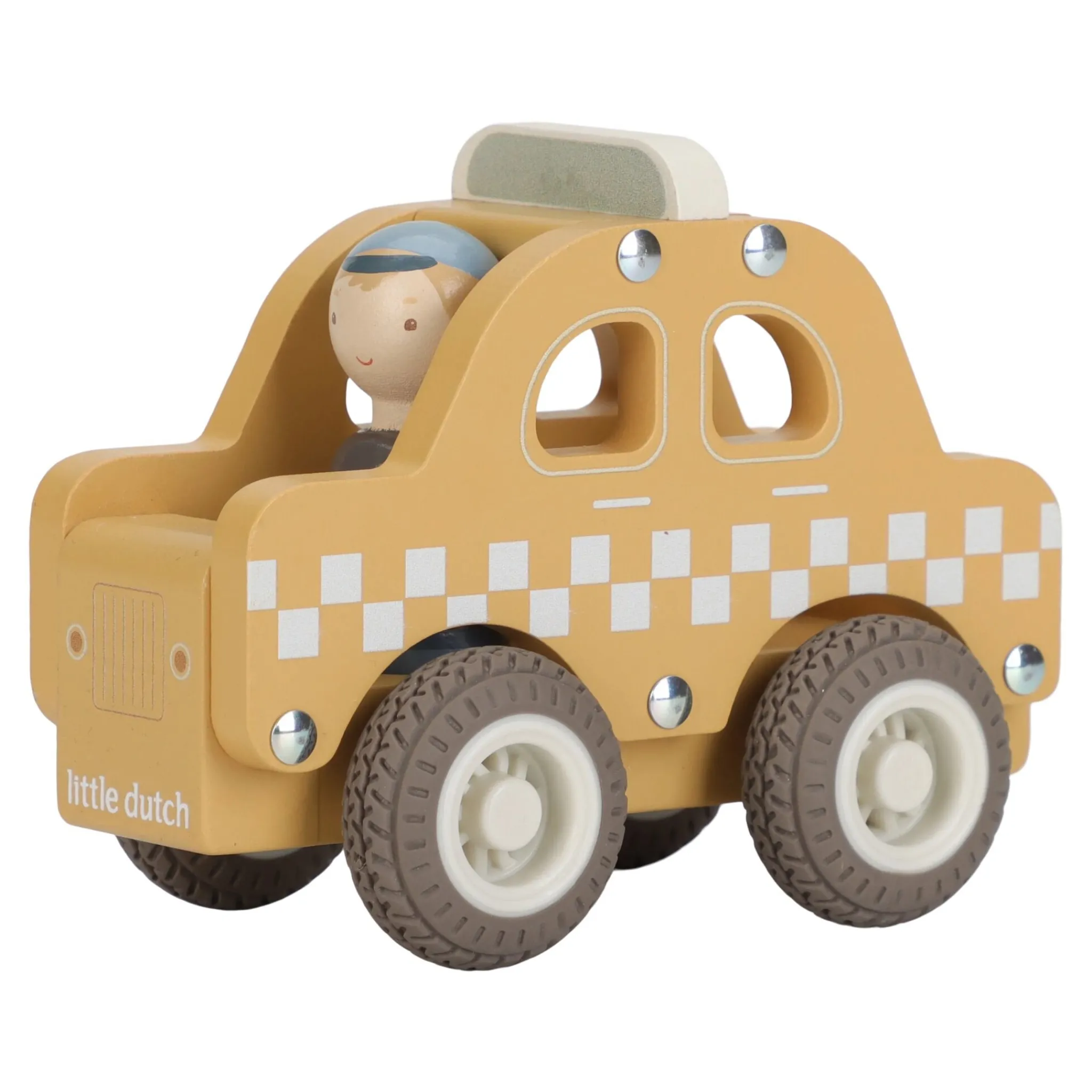 Little Dutch Wooden taxi – Yellow – Essentials New