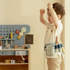 Little Dutch Wooden tool belt - Blue - Essentials New