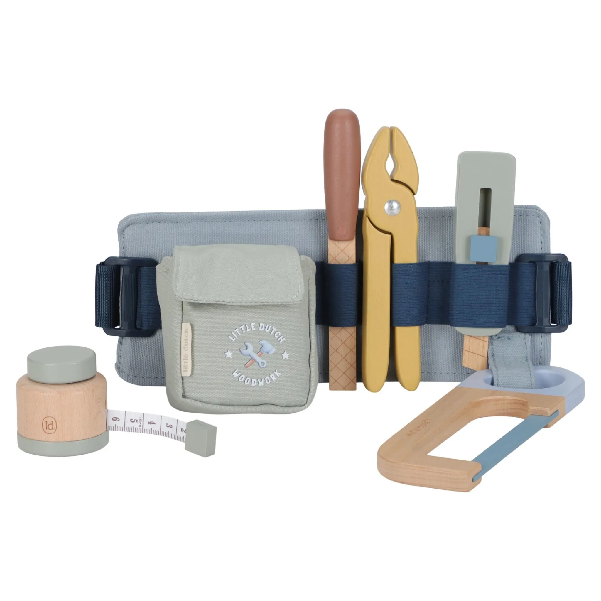 Little Dutch Wooden tool belt - Blue - Essentials New