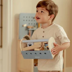 Little Dutch Wooden toolbox - Blue - Essentials Outlet