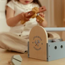 Little Dutch Wooden toolbox - Blue - Essentials Outlet