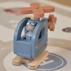 Little Dutch Wooden toy helicopter - Blue Best