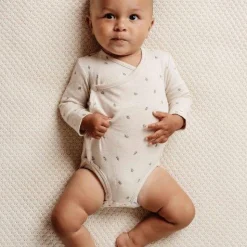 Little Dutch Wrap-around long sleeve romper - Sand - Little Farm Best
