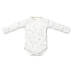 Little Dutch Wrap-over long sleeve romper - White - Newborn Naturals - Baby Bunny Sale