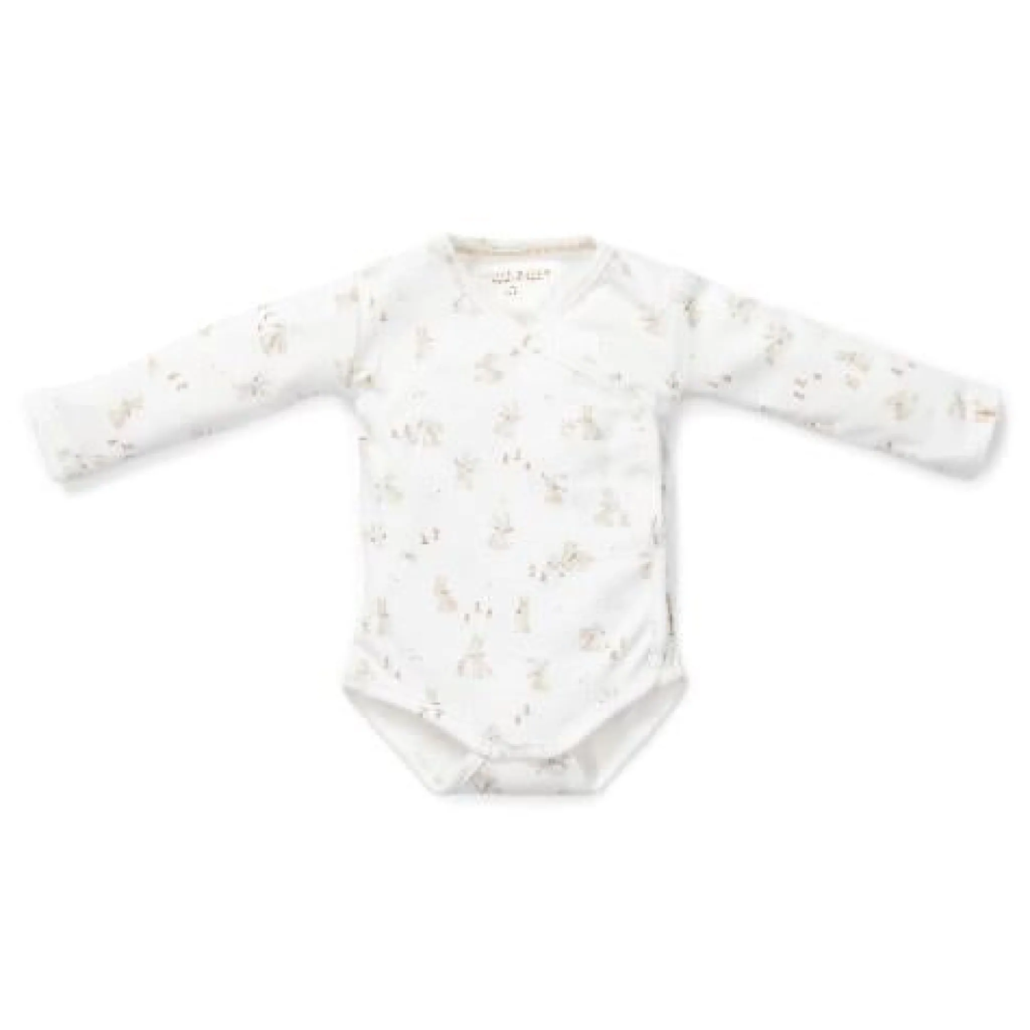 Little Dutch Wrap-over long sleeve romper - White - Newborn Naturals - Baby Bunny Sale