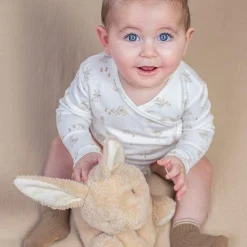 Little Dutch Wrap-over long sleeve romper - White - Newborn Naturals - Baby Bunny Sale